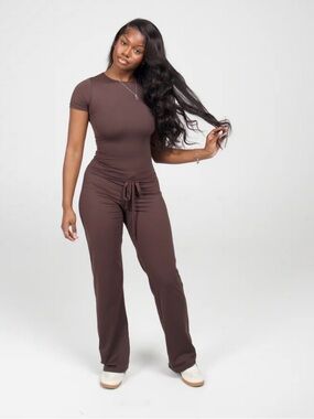 Stript Brand Women's Expresso Brown Drawstring Pants